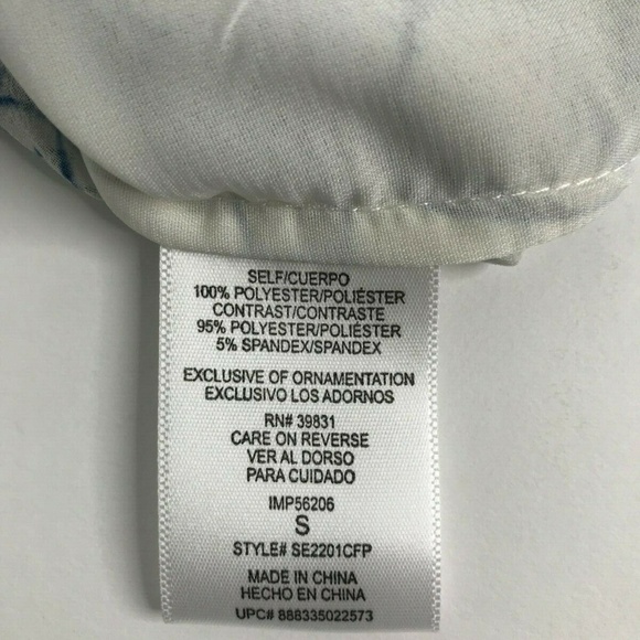 Sam Edelman Blue White Floral Print Pullover Top S - Picture 4 of 6